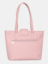 Caprese Pensa Small Tote Printed Faux Leather For Women Powder Pink