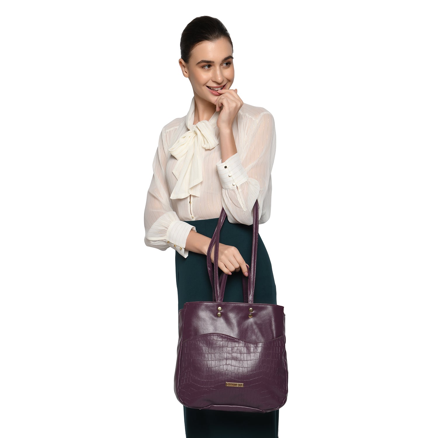 Caprese Tio Tote Large Plum