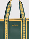 Caprese Trinity Tote Medium Solid Women'S Office Handbag Dark Green