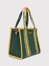 Caprese Trinity Tote Medium Solid Women'S Office Handbag Dark Green