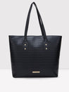 Caprese Westwood Medium Tote Croco Faux Leather For Women Black