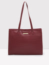 Caprese Westwood Medium Tote Croco Faux Leather For Women Maroon