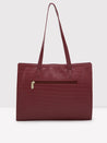 Caprese Westwood Medium Tote Croco Faux Leather For Women Maroon