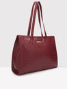 Caprese Westwood Medium Tote Croco Faux Leather For Women Maroon