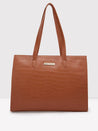 Caprese Westwood Medium Tote Croco Faux Leather For Women Tan