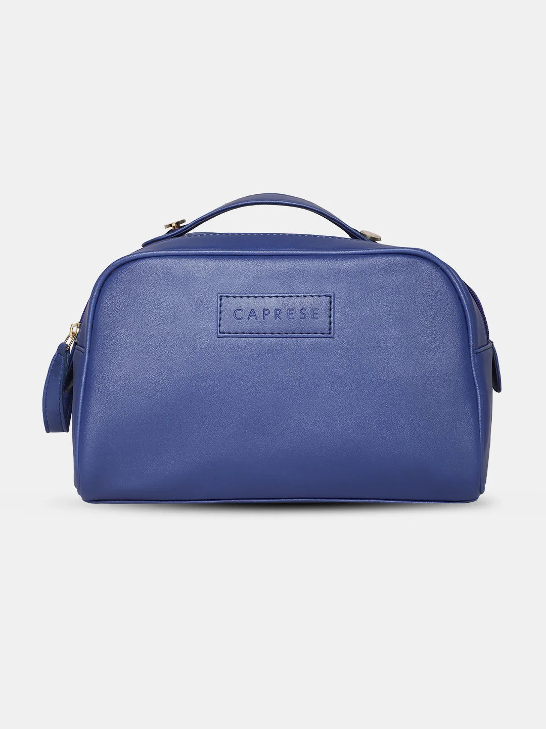 Blue Leather Wash Bag
