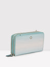 Caprese Eva Sling Zip Around Wallet Large Aqua