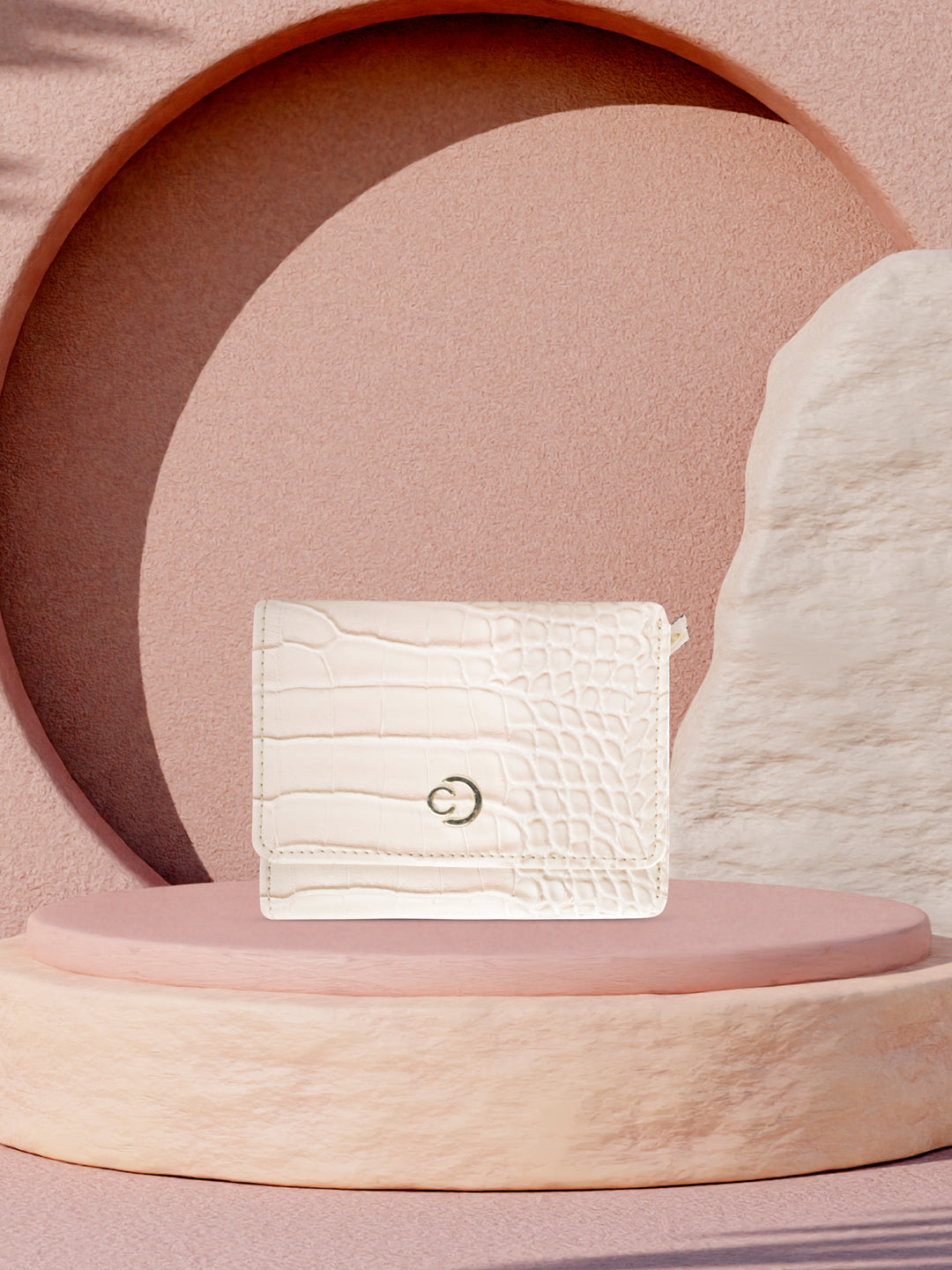 Caprese Luna Wallet Small Trifold Cream