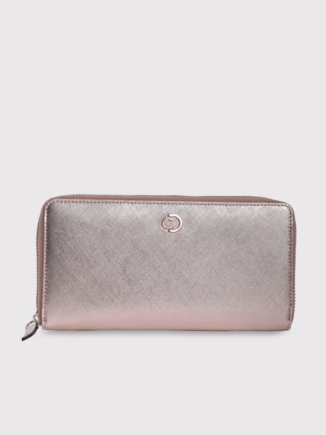 Caprese Mia Wallet Large Zip Around Rose Gold