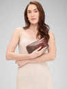 Caprese Miranda Zip Around Wallet Large Croco Burgundy