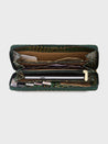 Caprese Miranda Zip Around Wallet Large Croco Green