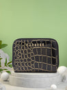 Caprese Miranda Zip Around Wallet Small Croco Black