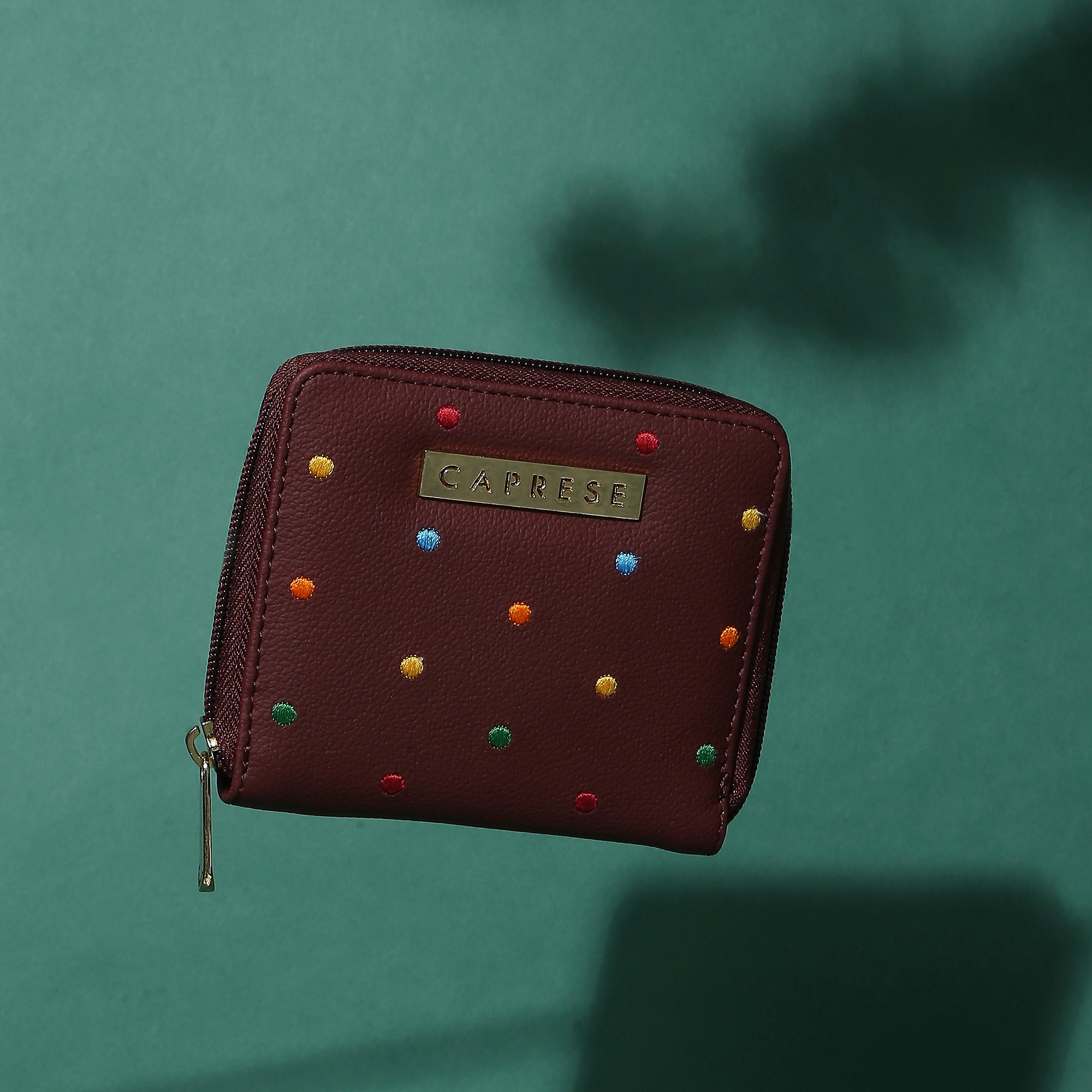 Caprese Popsicle Zip Around Wallet Small Maroon