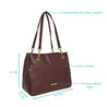 Caprese Sam Satchel Large Maroon