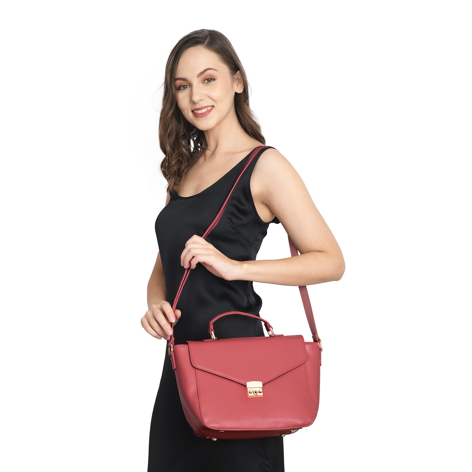 Caprese Yelena Satchel Medium Pink